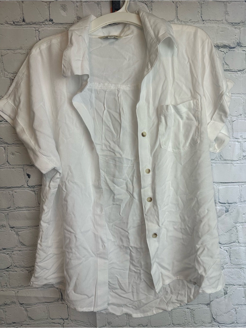 Classic White Button-Up Shirt